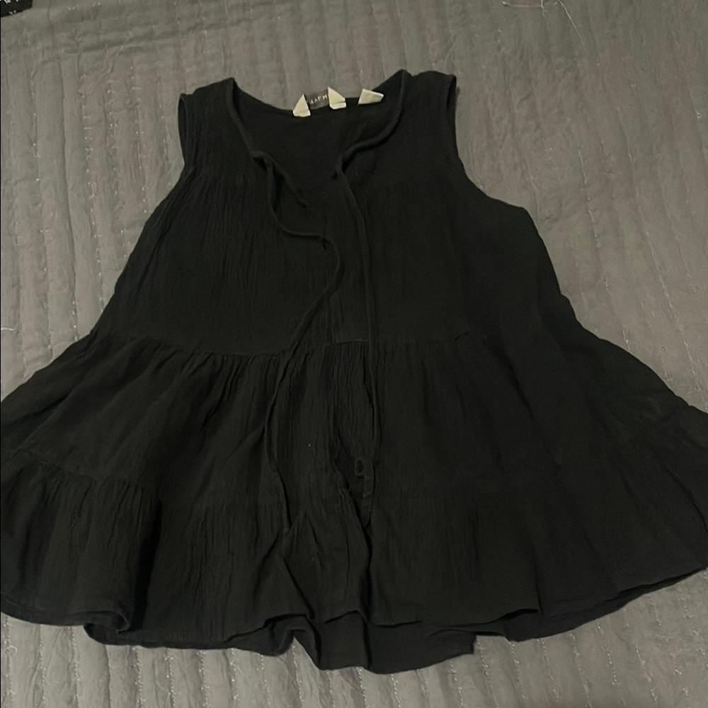 Women's Black Sleeveless Top